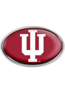 Indiana Hoosiers Metallic Oval Car Emblem - Black