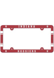 Indiana Hoosiers Full Color Plastic License Plate Frame - Red