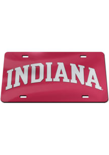 Indiana Hoosiers Red Lettered Logo Car Accessory License Plate