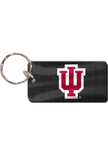Indiana Hoosiers Carbon Keychain - Red