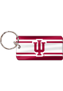 Indiana Hoosiers Stripe Keychain - Red