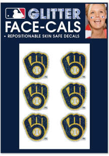 Milwaukee Brewers Glitter 6 Pack Tattoo