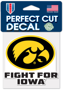 Iowa Hawkeyes Script 4x4 Auto Decal - Gold