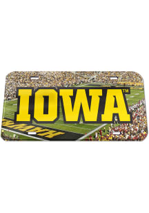 Iowa Hawkeyes Gold Stadium Crystal Car Accessory License Plate