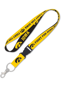 Iowa Hawkeyes Slogan Lanyard - Gold