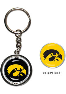 Iowa Hawkeyes Spinner Keychain - Gold