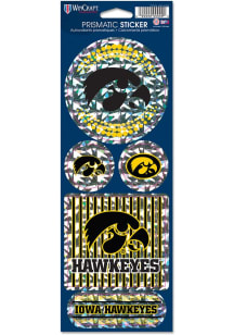 Iowa Hawkeyes Prismatic Stickers - Gold