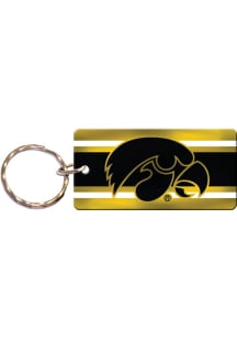 Iowa Hawkeyes Stripe Keychain - Gold