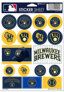 Milwaukee Brewers 5x7 Stickers - Navy Blue