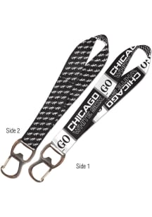 Chicago White Sox Bottle Opener Keystrap Lanyard - Black