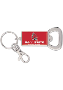 Ball State Cardinals Bottle Opener Keychain - Red