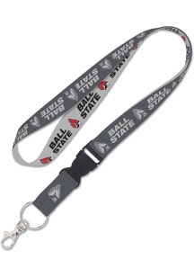Ball State Cardinals Grey Lanyard - Grey