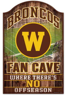 Western Michigan Broncos Fan Cave Sign - Brown
