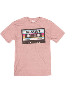 Blue 84 Detroit Pink Retro Mix Tap Cassette Short Sleeve Fashion T Shirt