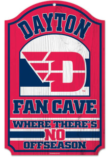 Dayton Flyers Fan Cave Wood Sign - Red