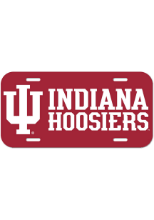 Indiana Hoosiers Maroon Plastic Car Accessory License Plate