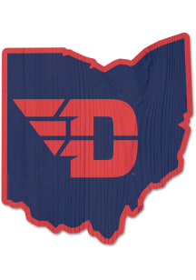 Dayton Flyers state shape Sign - Red