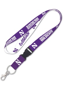 Northwestern Wildcats Detachable Buckle Lanyard - Purple