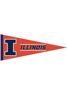 Illinois Fighting Illini 12X30 Premium Pennant - Orange