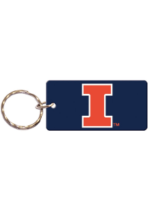 Illinois Fighting Illini Rectangle Keychain - Orange