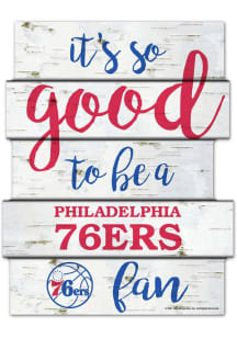 Philadelphia 76ers birch Sign - Blue