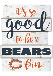 Chicago Bears birch Sign - Navy Blue
