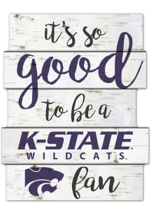 K-State Wildcats birch Sign - Purple