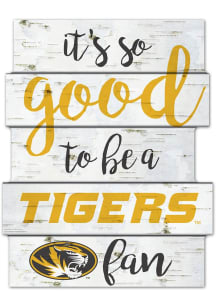 Missouri Tigers birch Sign - Yellow