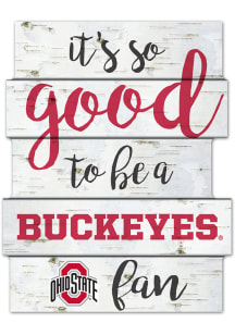 Ohio State Buckeyes birch Sign - Red