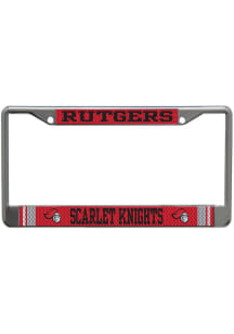 Rutgers Scarlet Knights Printed Metallic License Plate Frame - Red