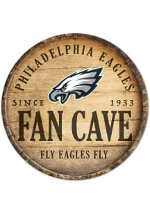 Philadelphia Eagles round fan cave Sign - Brown