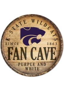 K-State Wildcats round fan cave Sign - Purple