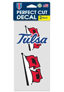 Tulsa Golden Hurricane 4x4 inch 2 Pack Auto Decal - Blue