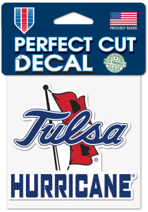 Tulsa Golden Hurricane 4x4 inch Auto Decal - Blue