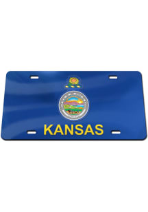 Kansas Blue Team Color Acrylic Car Accessory License Plate