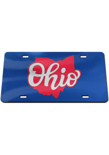 Ohio Blue Team Color Acrylic Car Accessory License Plate