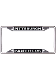 Pitt Panthers Black and Silver License Plate Frame - Silver
