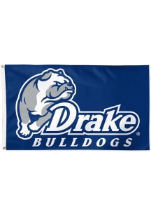 Drake Bulldogs 3x5 Silk Screen Grommet Flag - Blue