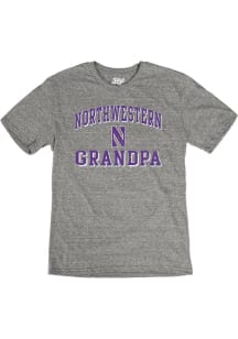 Blue 84 Northwestern Wildcats Grey Grandpa Number One Short Sleeve Fashion T Shirt