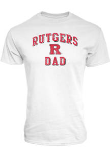 Blue 84 Rutgers Scarlet Knights White Dad Number One Short Sleeve T Shirt