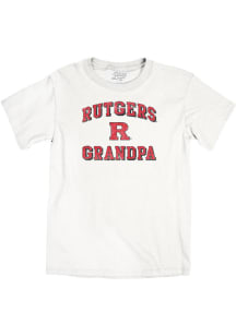 Blue 84 Rutgers Scarlet Knights White Grandpa Number One Short Sleeve T Shirt