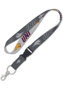 Northern Iowa Panthers Charcoal Lanyard - Purple