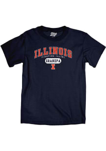 Blue 84 Illinois Fighting Illini Navy Blue Grandpa Pill Short Sleeve T Shirt