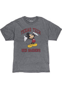 Blue 84 Texas Tech Red Raiders Grey Heather Dis Right Here Mickey Short Sleeve Fashion T Shirt