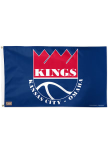 Kansas City Kings Retro 3x5 Silk Screen Grommet Flag - Blue