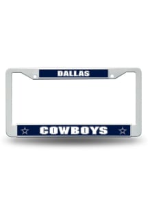 Dallas Cowboys Plastic License Plate Frame - Silver