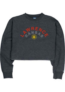 Blue 84 Lawrence Womens Navy Blue Sunflower Crew Sweatshirt
