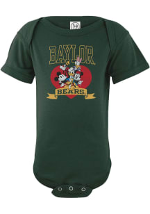 Blue 84 Baylor Bears Baby Green Disney Heart Troop Short Sleeve One Piece