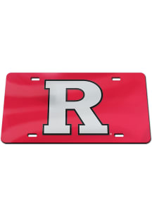 Rutgers Scarlet Knights Red Team Color Acrylic Car Accessory License Plate