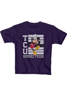 Blue 84 TCU Horned Frogs Youth Purple Mickey Big Hooray Short Sleeve T-Shirt